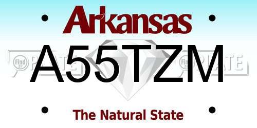 A55TZM Arkansas License Plate