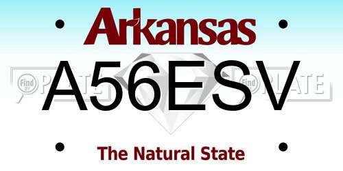 A56ESV Arkansas License Plate