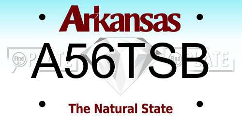 A56TSB Arkansas License Plate