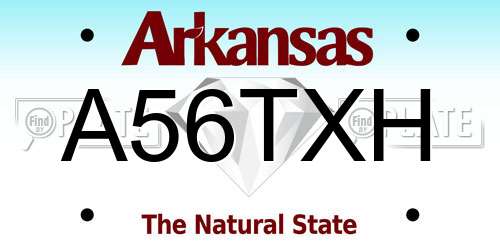 A56TXH Arkansas License Plate