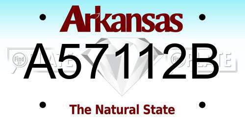 A57112B Arkansas License Plate