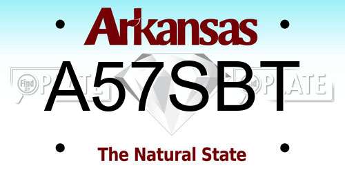 A57SBT Arkansas License Plate