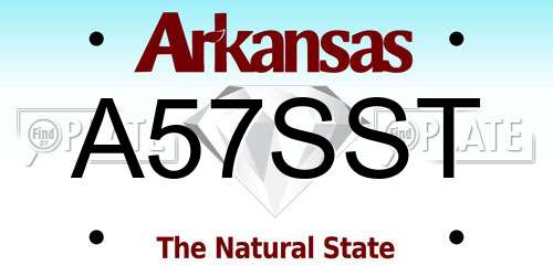 A57SST Arkansas License Plate