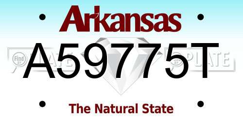 A59775T Arkansas License Plate