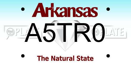 A5TR0 Arkansas License Plate