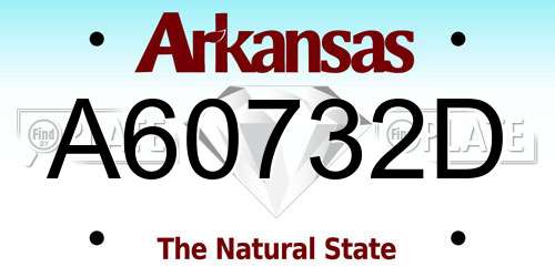 A60732D Arkansas License Plate