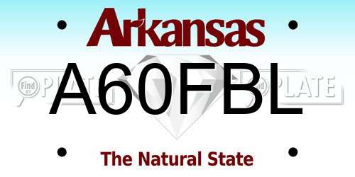 A60FBL Arkansas License Plate