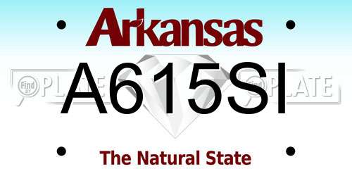 A615SI Arkansas License Plate