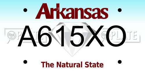 A615XO Arkansas License Plate