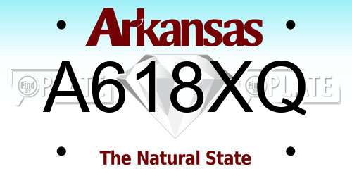 A618XQ Arkansas License Plate