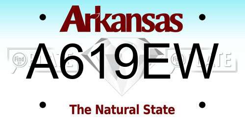 A619EW Arkansas License Plate