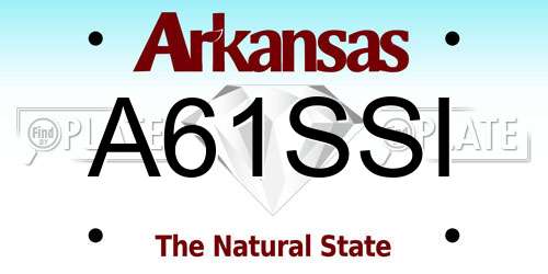 A61SSI Arkansas License Plate