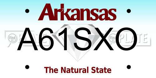 A61SXO Arkansas License Plate