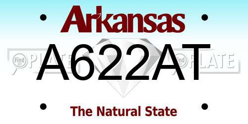 A622AT Arkansas License Plate