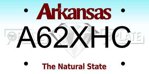 A62XHC Arkansas License Plate