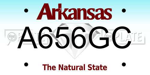 A656GC Arkansas License Plate