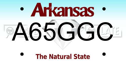 A65GGC Arkansas License Plate