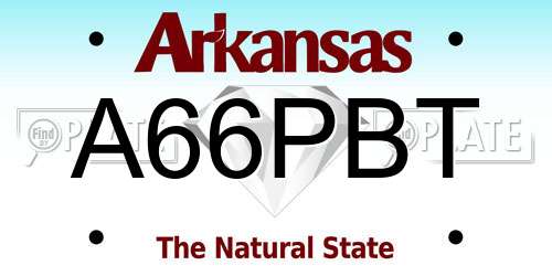 A66PBT Arkansas License Plate