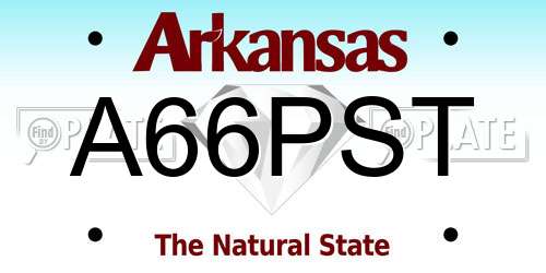 A66PST Arkansas License Plate
