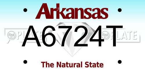 A6724T Arkansas License Plate