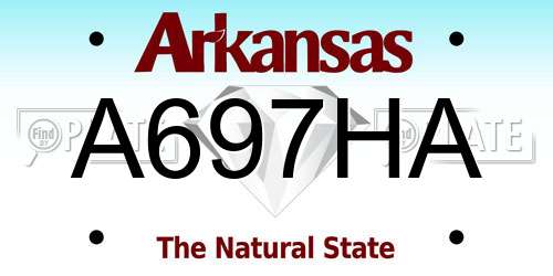 A697HA Arkansas License Plate