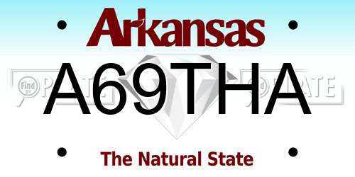 A69THA Arkansas License Plate