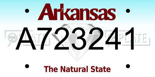 A723241 Arkansas License Plate