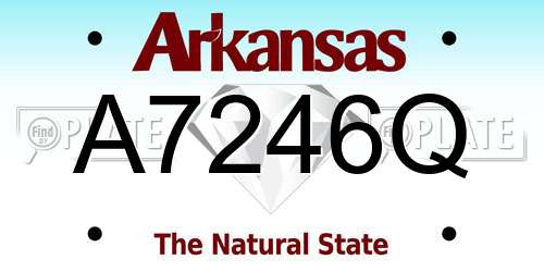 A7246Q Arkansas License Plate