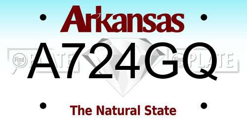A724GQ Arkansas License Plate