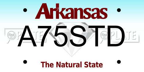 A75STD Arkansas License Plate