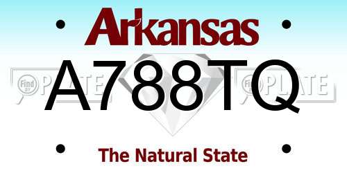 A788TQ Arkansas License Plate