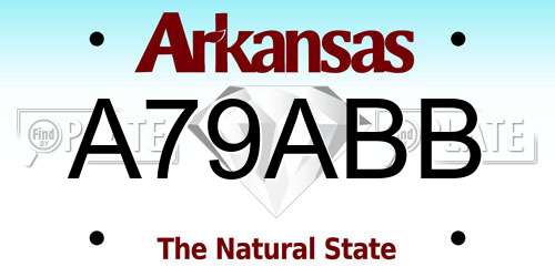 A79ABB Arkansas License Plate