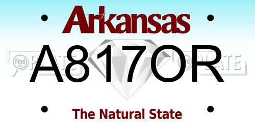 A817OR Arkansas License Plate