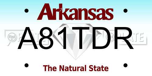 A81TDR Arkansas License Plate