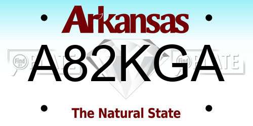 A82KGA Arkansas License Plate