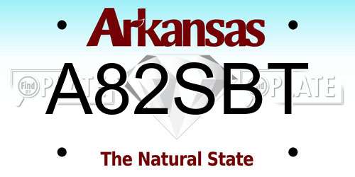 A82SBT Arkansas License Plate