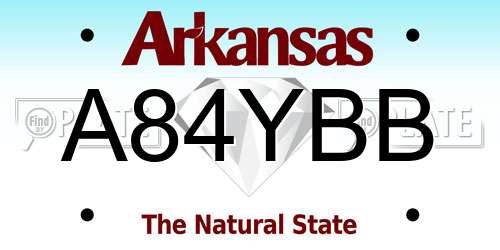 A84YBB Arkansas License Plate
