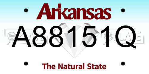 A88151Q Arkansas License Plate