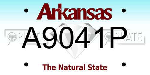 A9041P Arkansas License Plate
