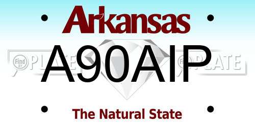 A90AIP Arkansas License Plate
