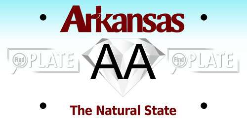 AA Arkansas License Plate