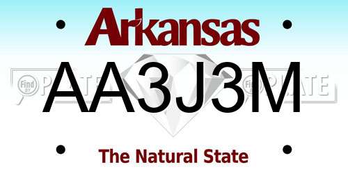 AA3J3M Arkansas License Plate