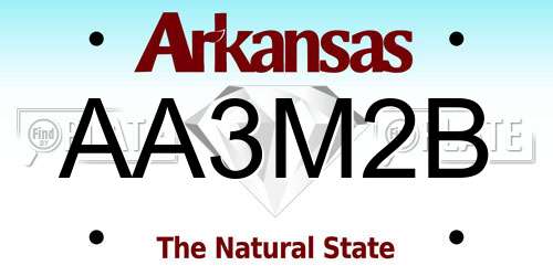 AA3M2B Arkansas License Plate