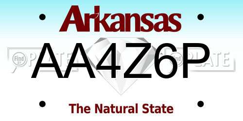 AA4Z6P Arkansas License Plate
