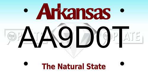 AA9D0T Arkansas License Plate