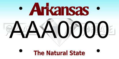 AAA0000 Arkansas License Plate