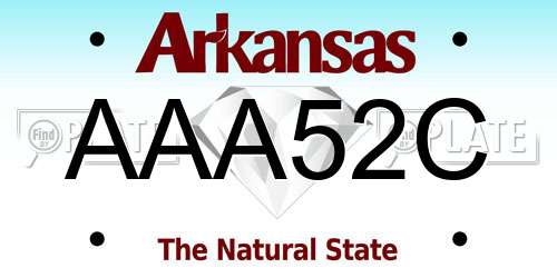 AAA52C Arkansas License Plate