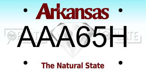 AAA65H Arkansas License Plate