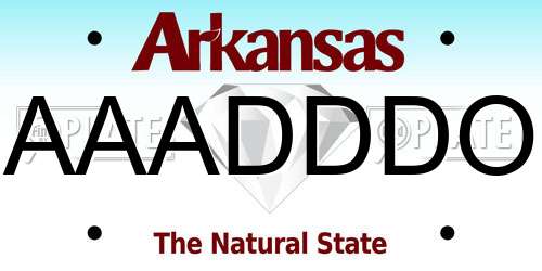 AAADDDO Arkansas License Plate