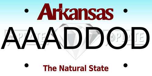 AAADDOD Arkansas License Plate